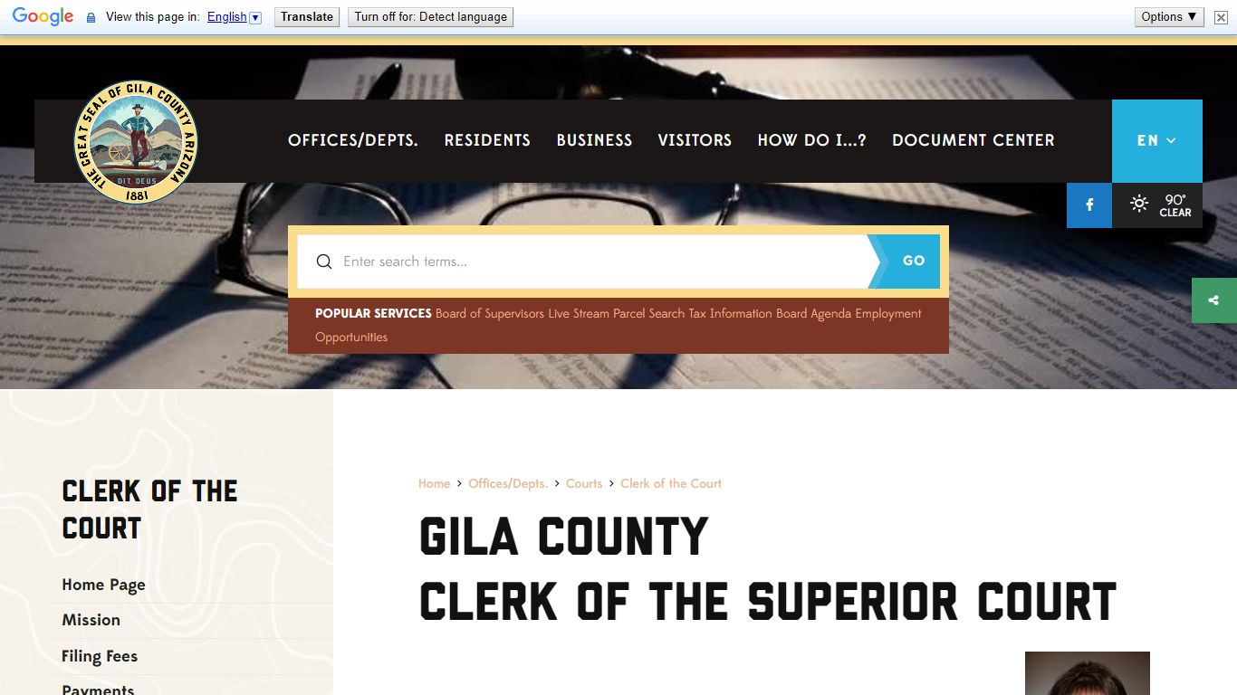 Gila County Clerk of the Superior Court